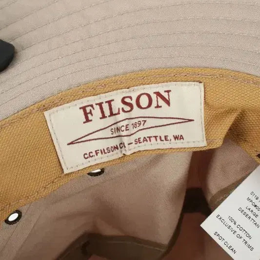 [BUNJANG] Filson Cotton Embroidered Logo Bucket Hat (Men - L) / 필슨 (MEN - L) 코튼 자수 로고 버킷햇