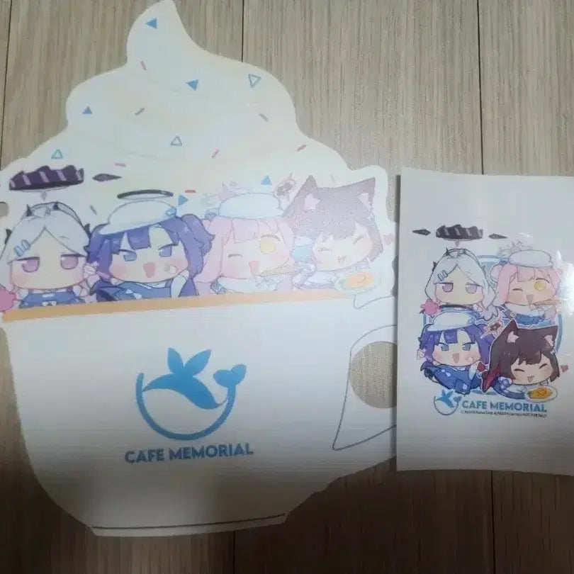 [BUNJANG] Blue Archive Cafe Memorial Bundle Set (Fan, Sticker) / 블루아카이브 카페 메모리얼 특전 부채,스티커 일괄