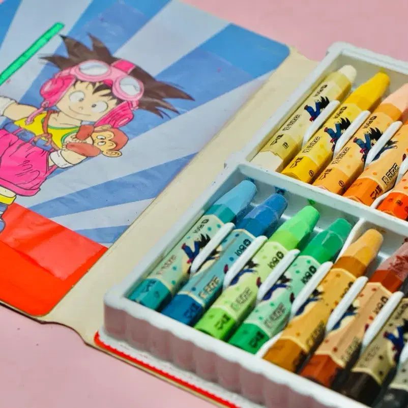 [BUNJANG] Dong-A Pinocchio Dragon Ball Crayons Vintage / 동아 피노키오 드래곤볼 크레파스 국민학교 레트로 근대사 수집 빈티지