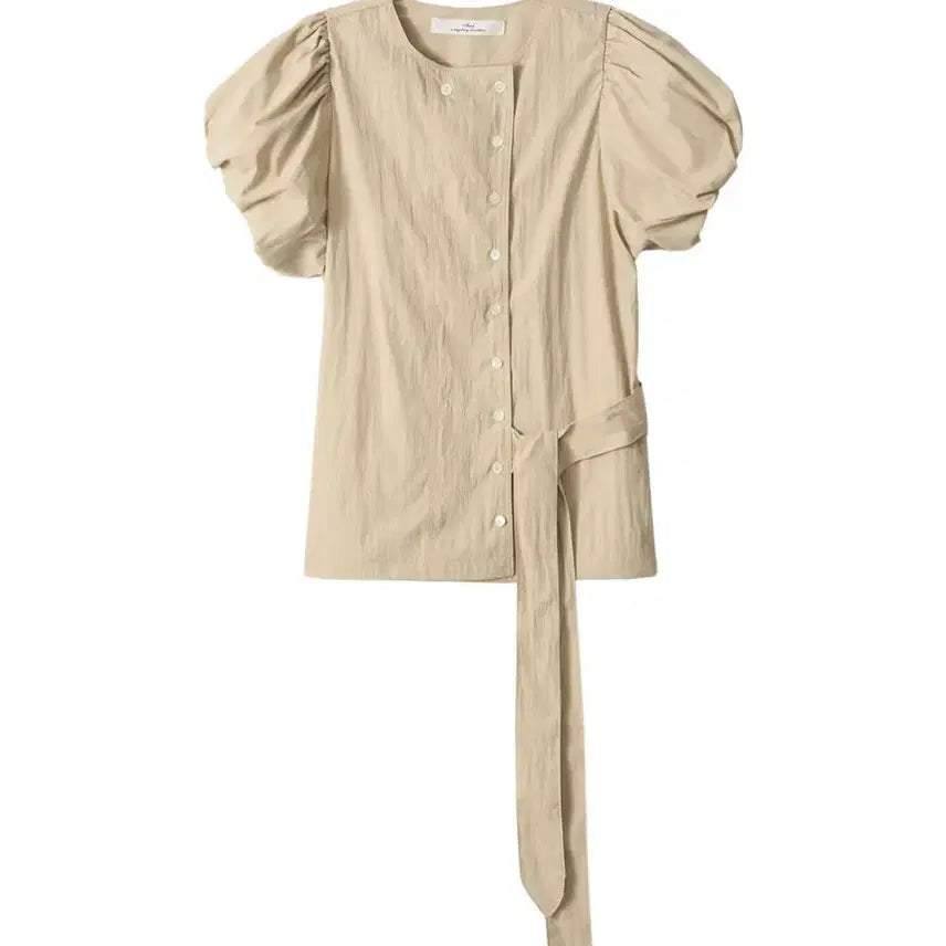 [BUNJANG] Mystery Direction Puff Blouse (Light Beige) / 미스테리 디렉션 퍼프 블라우스(연베이지)