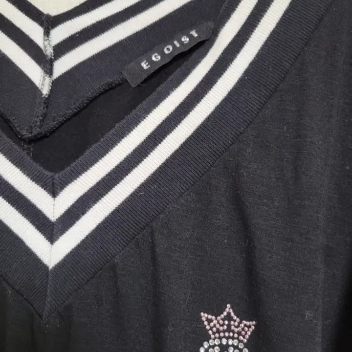 [BUNJANG] Egoist Stripe Long Knit Sweater / 에고이스트. 스트라이프 롱 니트 블랙.FREE