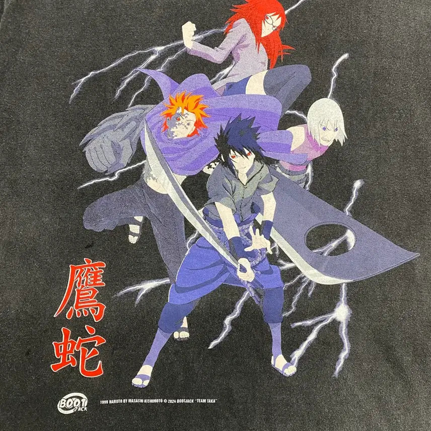 [BUNJANG] Naruto Sasuke Bootleg Anime T-Shirt / 나루토 사스케 부틀렉 애니메이션 티셔츠