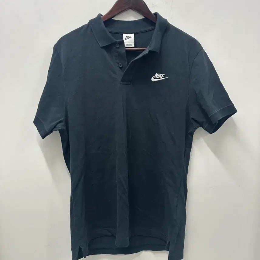 [SOLD OUT] [만원 아라비아빈티지]나이키 블랙 폴로 반팔 티셔츠 100
