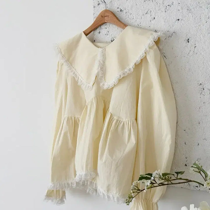 [BUNJANG] Byssiny PangPang Blouse Pale Yellow / [새상품] 바이씨니 제작 팡팡 블라우스 연노랑