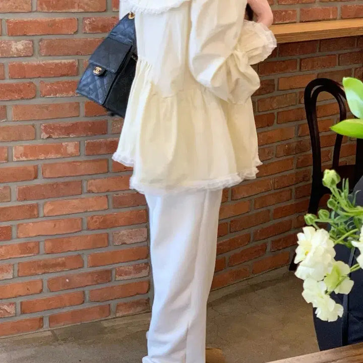 [BUNJANG] Byssiny PangPang Blouse Pale Yellow / [새상품] 바이씨니 제작 팡팡 블라우스 연노랑