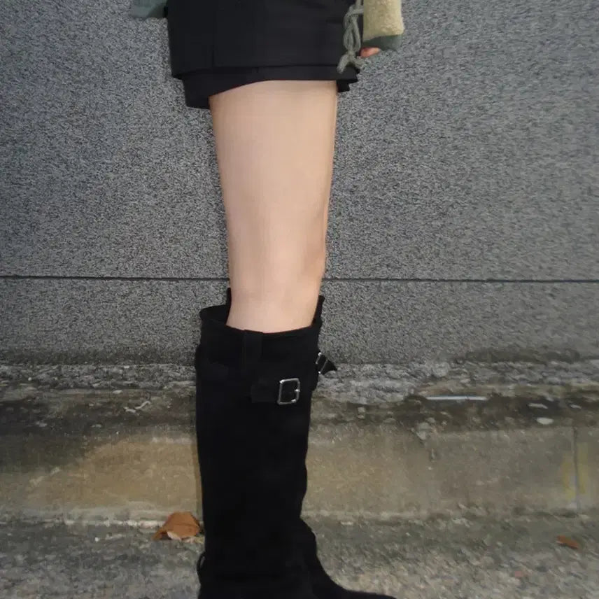 [BUNJANG] Ourcabinet Buckle Long Suede Boots / 아워캐비넷 buckle long suede boots 245사이즈
