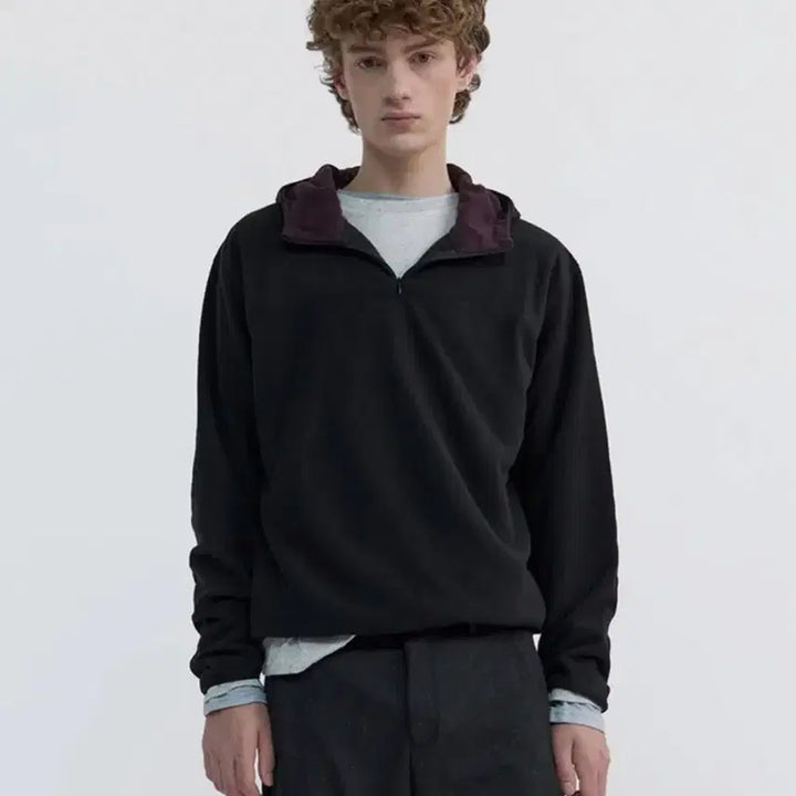 [BUNJANG] WNDER Fleece Scuba Hoodie Black M / 윈더 플리스 스쿠버 후디 블랙 M