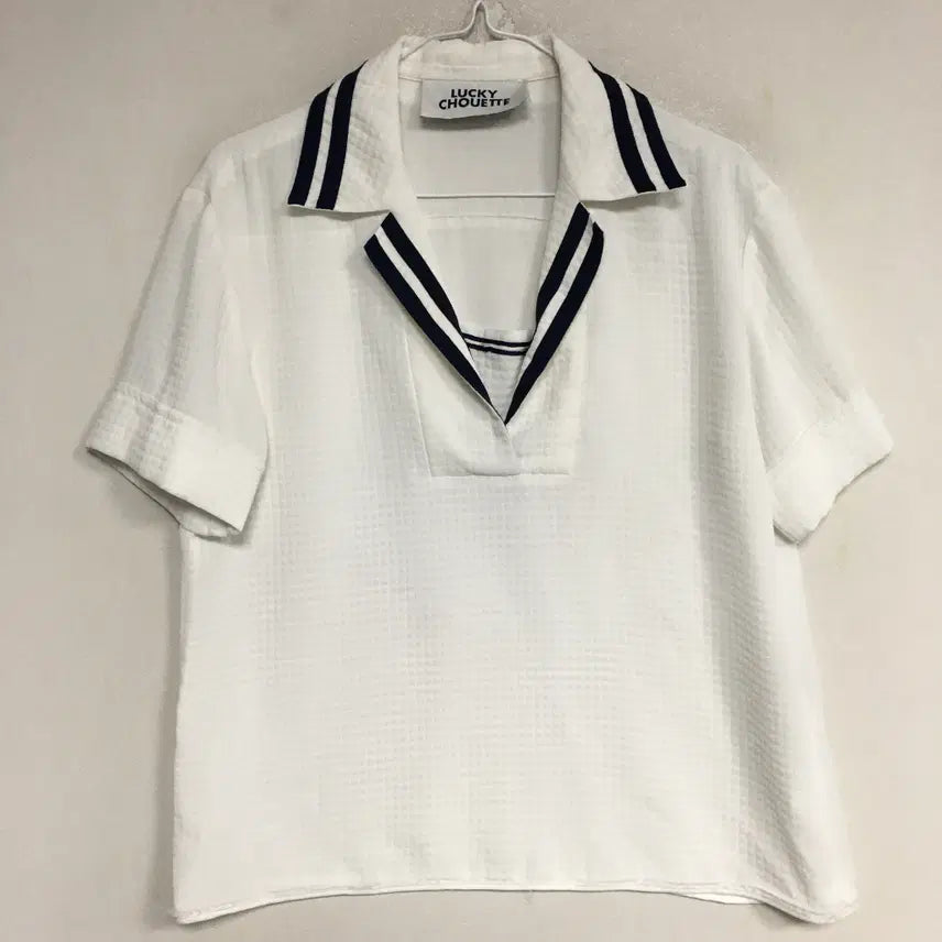 [BUNJANG] Lucky Chouette Open Collar Blouse 36 / 럭키슈에뜨 오픈카라 블라우스 36