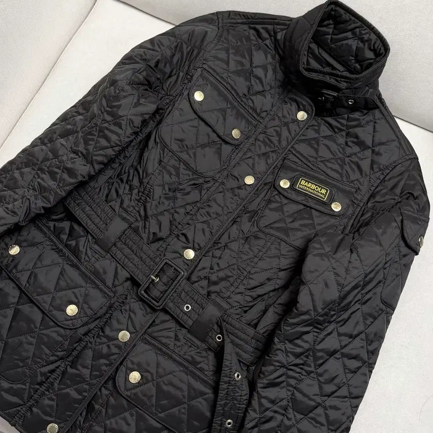 [BUNJANG] Barbour International Quilted Jacket Black (UK12) / 바버 인터내셔널 퀼팅 자켓 블랙 여성 새상품