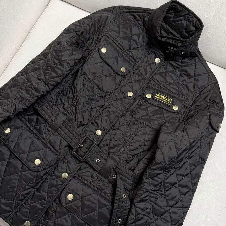 [BUNJANG] Barbour International Quilted Jacket Black (UK12) / 바버 인터내셔널 퀼팅 자켓 블랙 여성 새상품