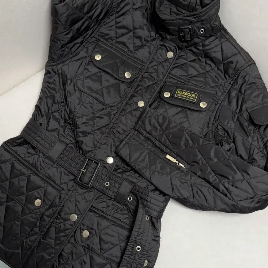 [BUNJANG] Barbour International Quilted Jacket Black (UK12) / 바버 인터내셔널 퀼팅 자켓 블랙 여성 새상품
