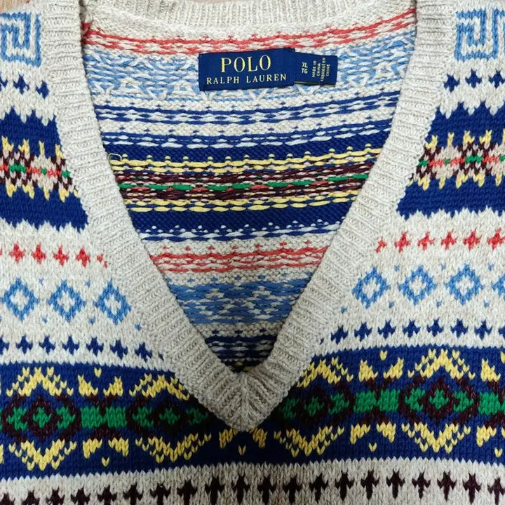 [BUNJANG] Polo Fair Isle Knit Vest XL / 폴로 페어아일 니트 조끼 XL