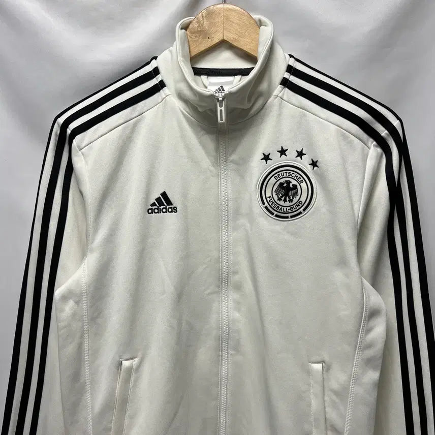 [BUNJANG] Adidas Germany National Team White Three Stripe Track Top / [정품/90] 아디다스 독일 축구 국대 화이트 삼선 트랙탑/져지