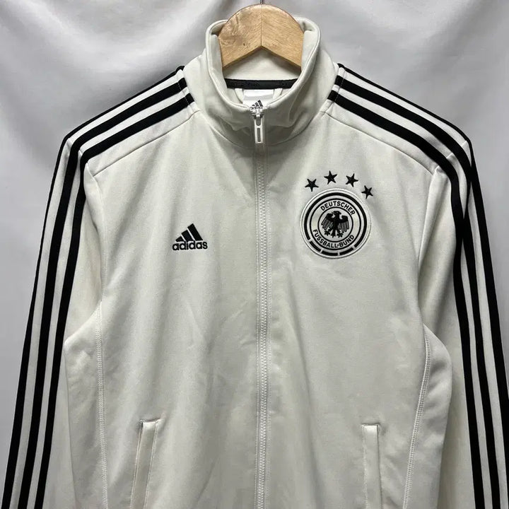 [BUNJANG] Adidas Germany National Team White Three Stripe Track Top / [정품/90] 아디다스 독일 축구 국대 화이트 삼선 트랙탑/져지