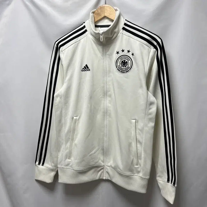 [BUNJANG] Adidas Germany National Team White Three Stripe Track Top / [정품/90] 아디다스 독일 축구 국대 화이트 삼선 트랙탑/져지