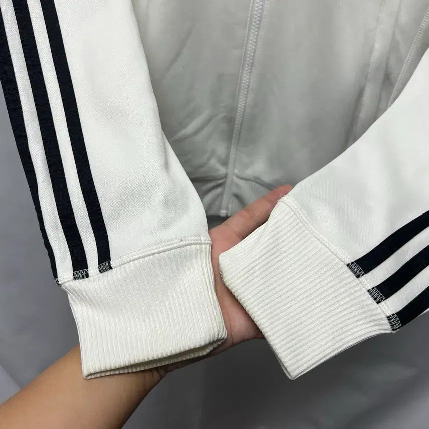 [BUNJANG] Adidas Germany National Team White Three Stripe Track Top / [정품/90] 아디다스 독일 축구 국대 화이트 삼선 트랙탑/져지