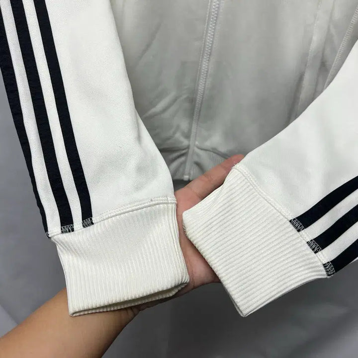 [BUNJANG] Adidas Germany National Team White Three Stripe Track Top / [정품/90] 아디다스 독일 축구 국대 화이트 삼선 트랙탑/져지