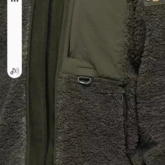[BUNJANG] National Geographic Fleece Jacket Khaki / 내셔널지오그래픽 뽀글이 플리스 자켓 카키