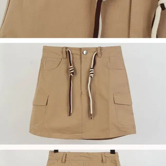 [SOLD OUT] (빠른배송) 배색 카코 스커트 팬츠 2color