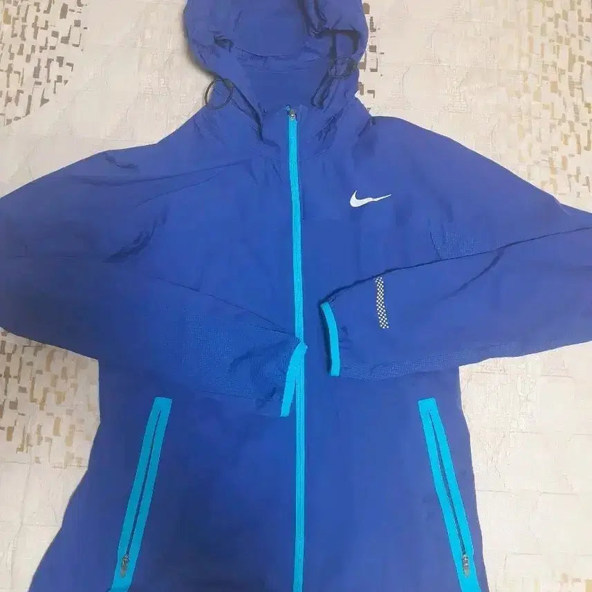 [BUNJANG] Nike Blue Windbreaker Hoodie Zip-Up Size 85 / [상태최상] 나이키 블루 바람막이 후드 집업 85