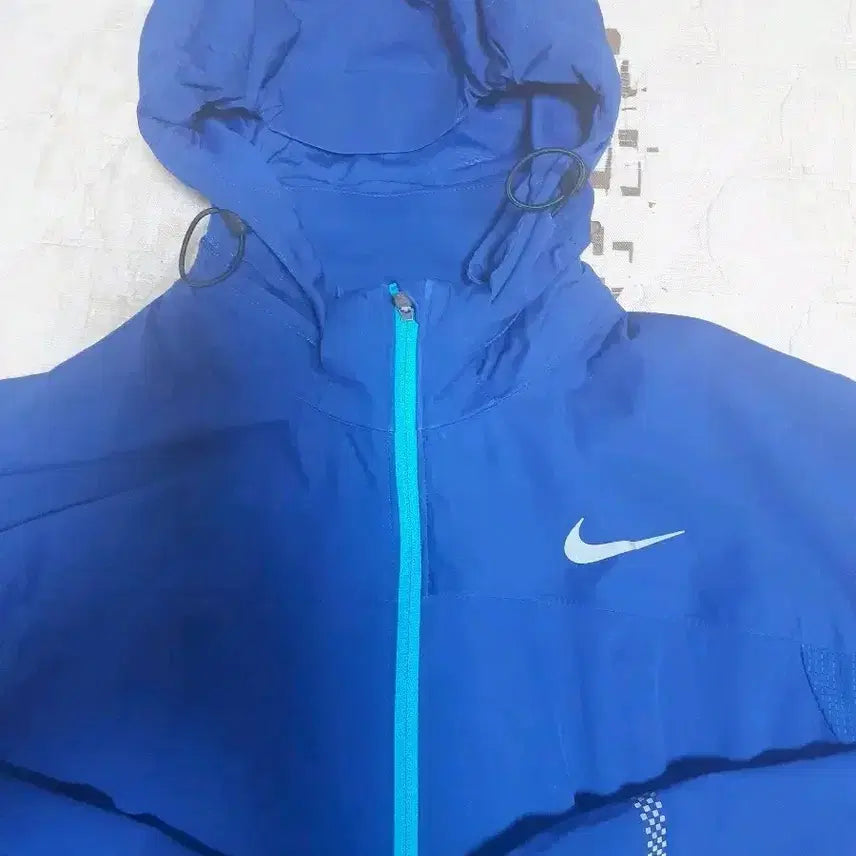[BUNJANG] Nike Blue Windbreaker Hoodie Zip-Up Size 85 / [상태최상] 나이키 블루 바람막이 후드 집업 85