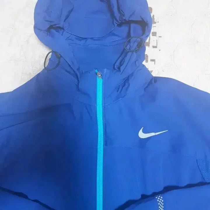 [BUNJANG] Nike Blue Windbreaker Hoodie Zip-Up Size 85 / [상태최상] 나이키 블루 바람막이 후드 집업 85