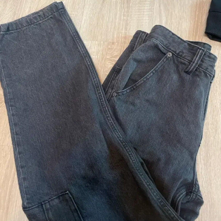 [BUNJANG] Topten Black Denim Cargo Pants 32 / 탑텐 블랙 데님 카고 팬츠 30