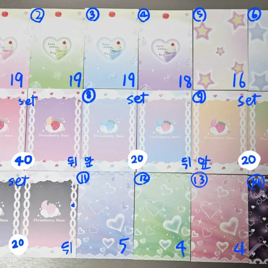 [BUNJANG] Binder Set with Index, Header Tag, and Packaging Supplies / 바인더 대지 257장 일괄판매 인덱스 헤더택 포카 포장 뒷대지 하드슬리브