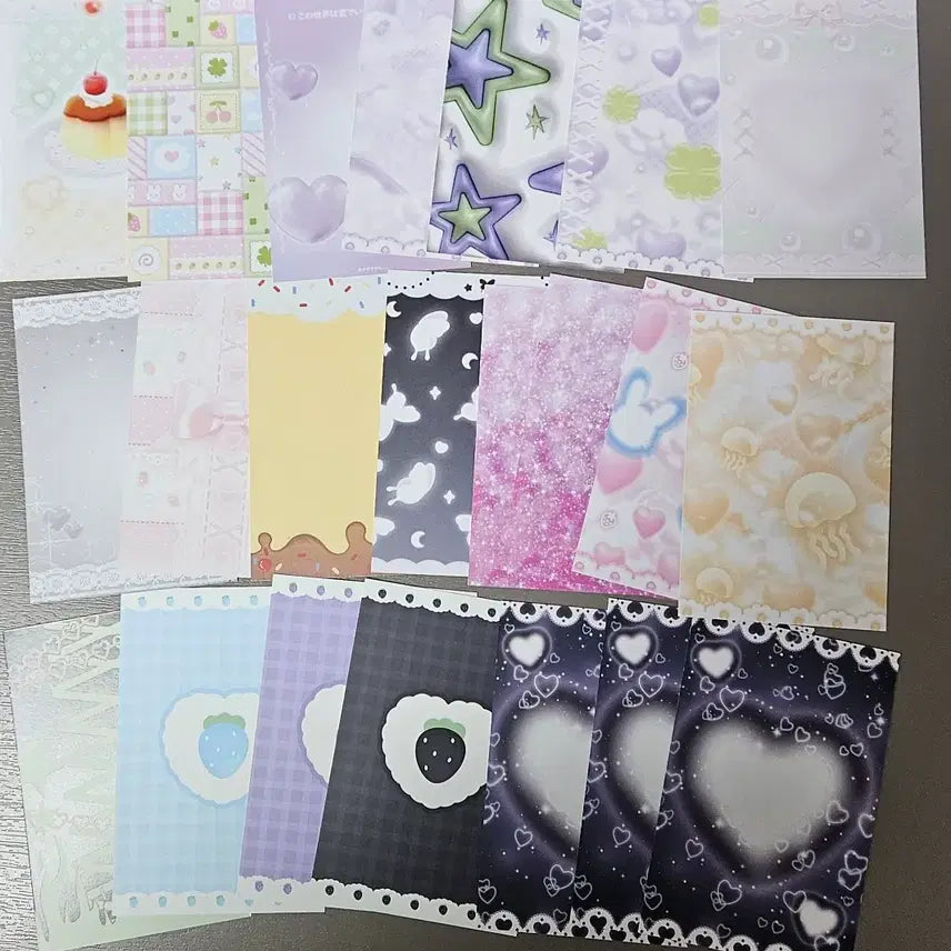 [BUNJANG] Binder Set with Index, Header Tag, and Packaging Supplies / 바인더 대지 257장 일괄판매 인덱스 헤더택 포카 포장 뒷대지 하드슬리브