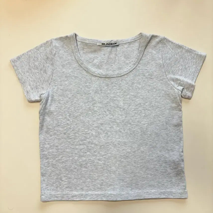 [SOLD OUT] 블랙업 멜란지화이트 반팔 티셔츠