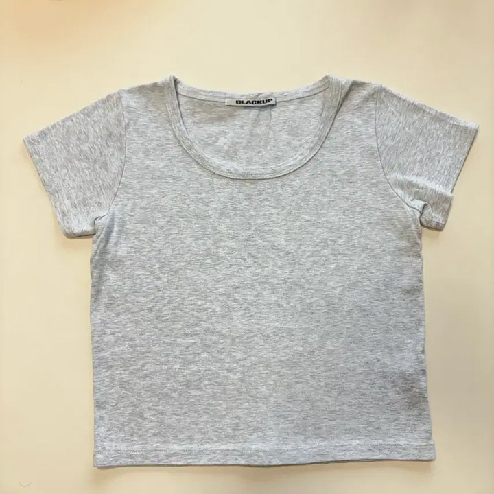 [SOLD OUT] 블랙업 멜란지화이트 반팔 티셔츠