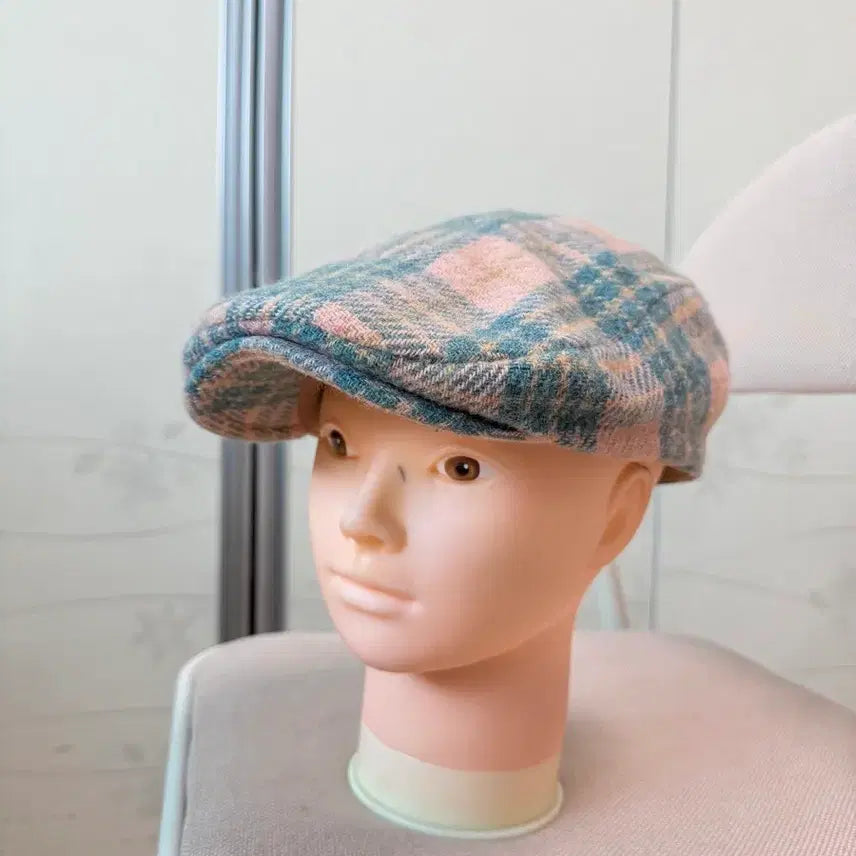 [BUNJANG] Vintage Check Wool Hunting Cap / 빈티지 체크 울 헌팅캡