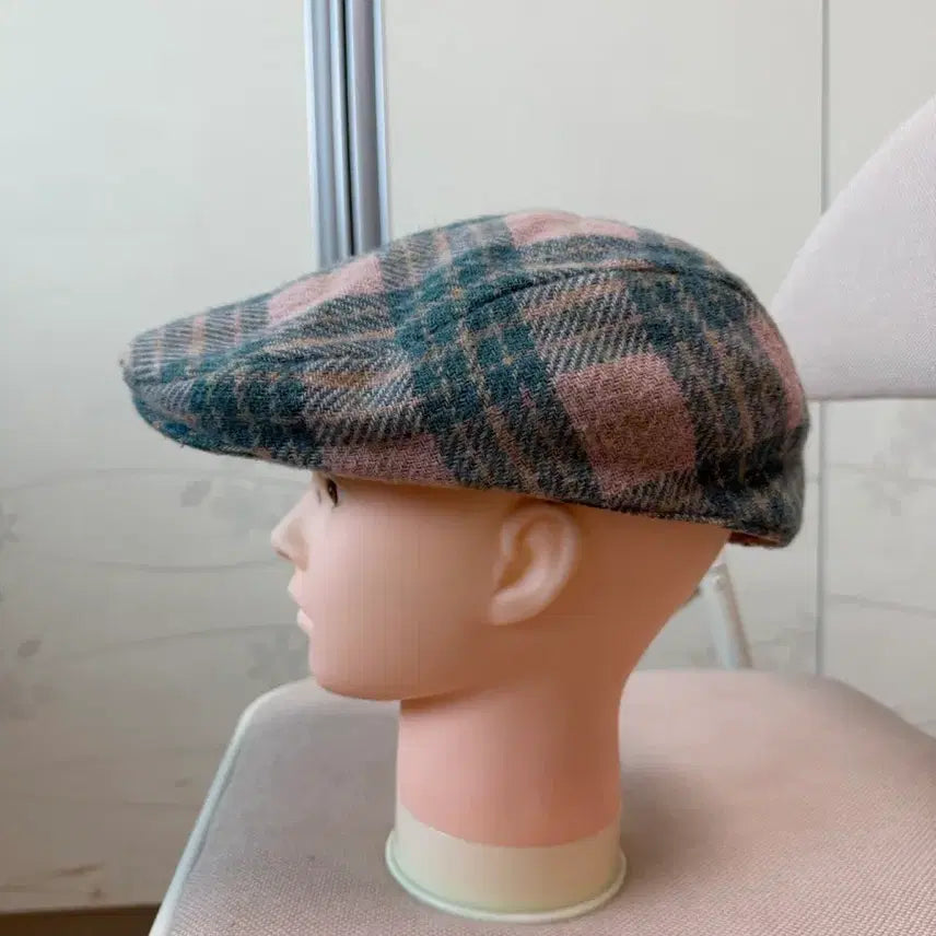 [BUNJANG] Vintage Check Wool Hunting Cap / 빈티지 체크 울 헌팅캡