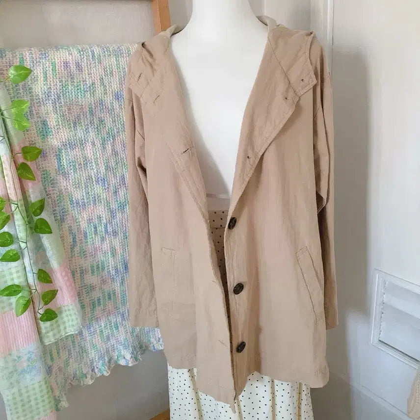 [BUNJANG] Vintage Mori Girl Hooded Spring Jacket / 일본빈티지 모리걸 후드 봄자켓