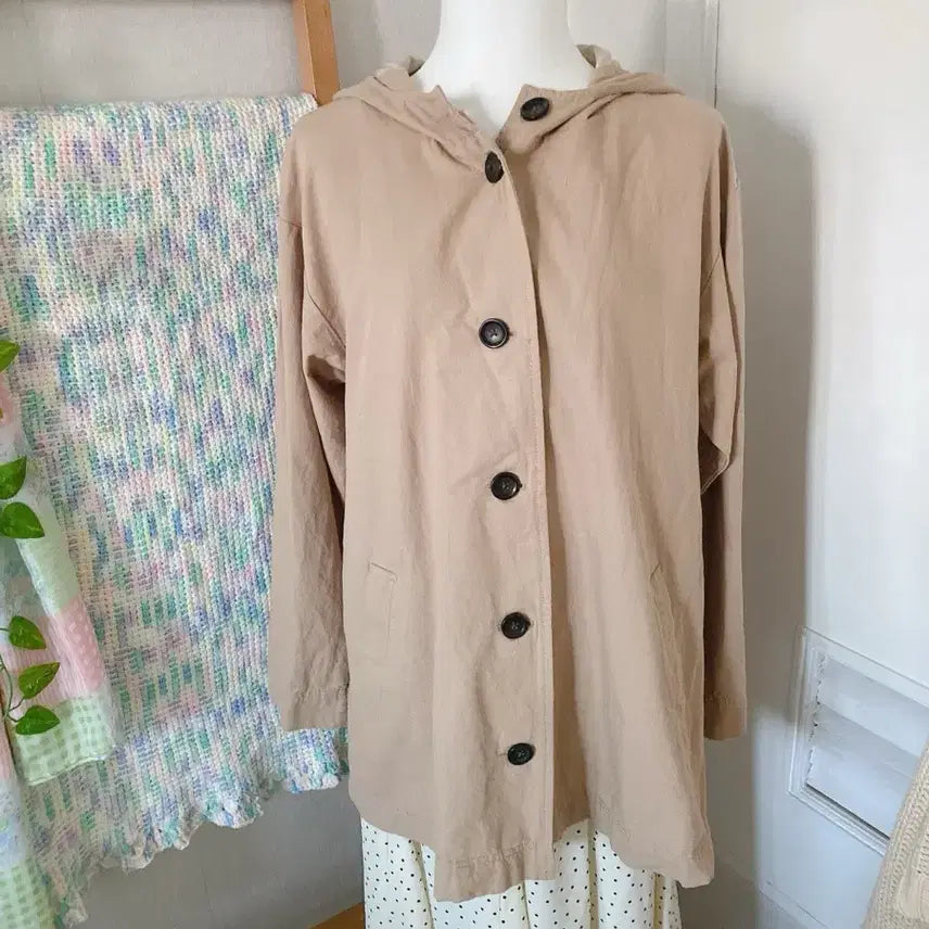 [BUNJANG] Vintage Mori Girl Hooded Spring Jacket / 일본빈티지 모리걸 후드 봄자켓
