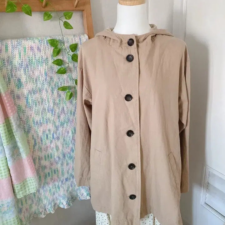 [BUNJANG] Vintage Mori Girl Hooded Spring Jacket / 일본빈티지 모리걸 후드 봄자켓