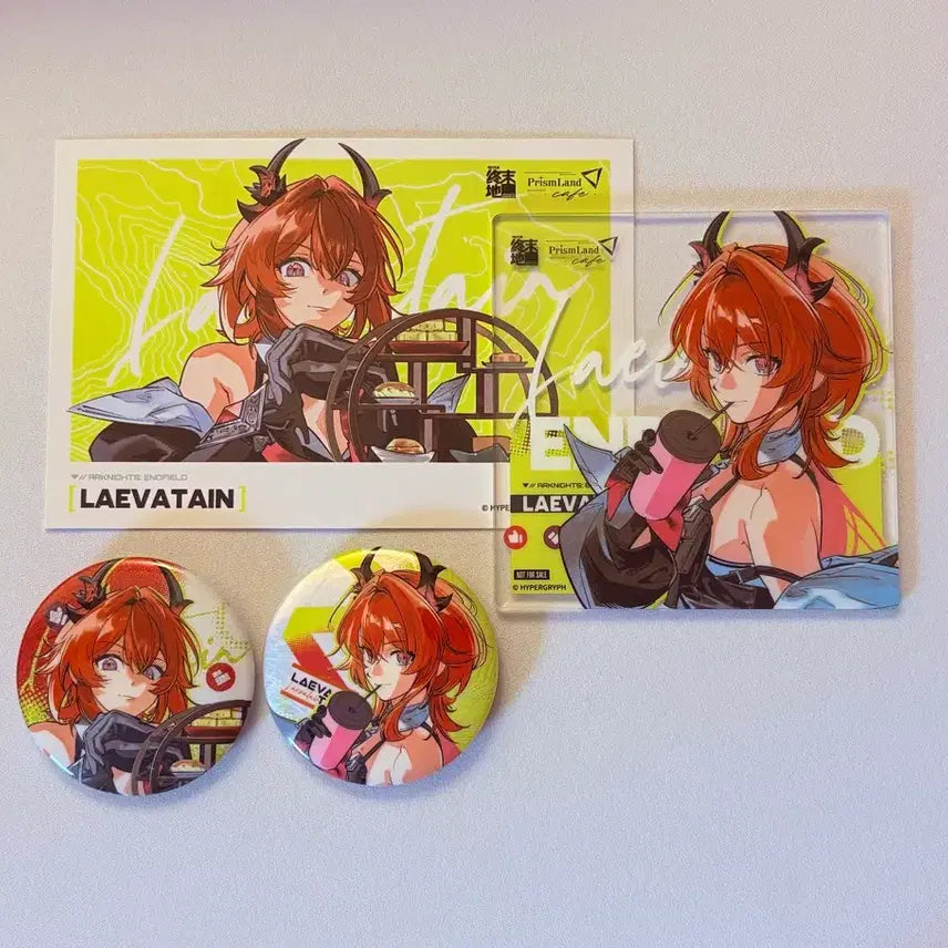 [BUNJANG] Arknights Endfield Levatein Surtr Prism Land Bundle Set / 명일방주 엔드필드 레바테인 수르트 프리즘랜드 뱃지 아크릴 코스터 엽서