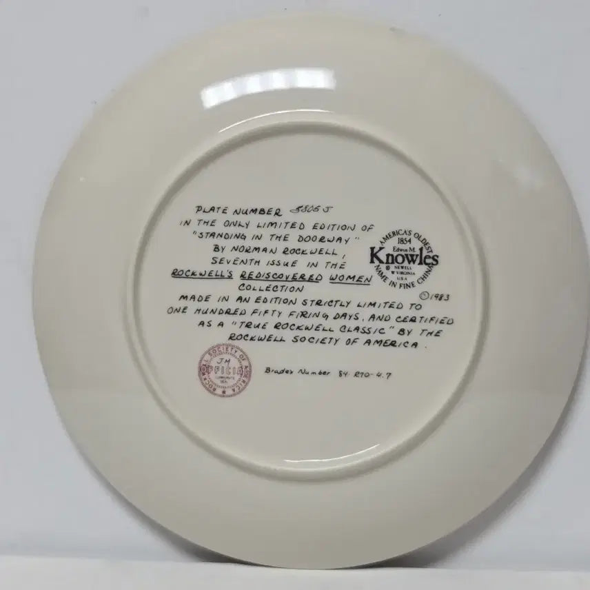 [BUNJANG] Vintage American Plate Rose and Lady / 빈티지 미국 접시 장미와 여인