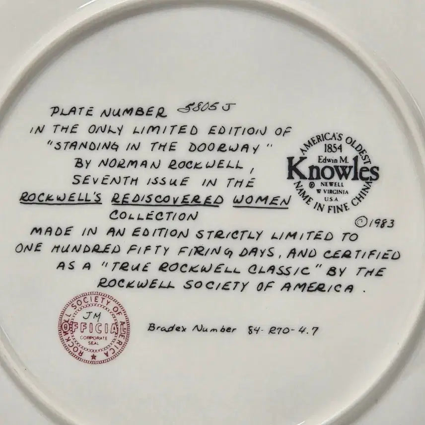 [BUNJANG] Vintage American Plate Rose and Lady / 빈티지 미국 접시 장미와 여인