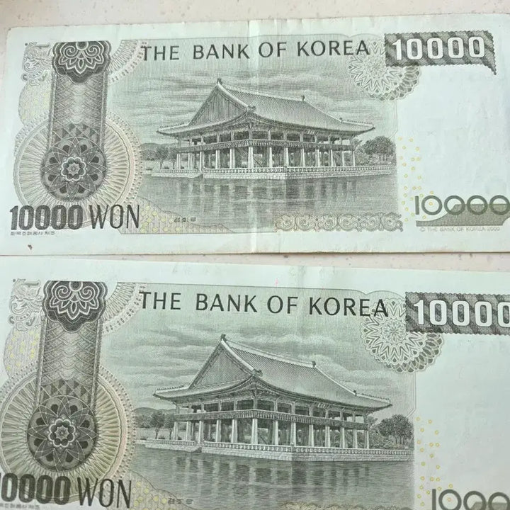 [BUNJANG] Old 10,000 KRW Banknotes (2) - Circulated / 구권 만원 지폐 2장