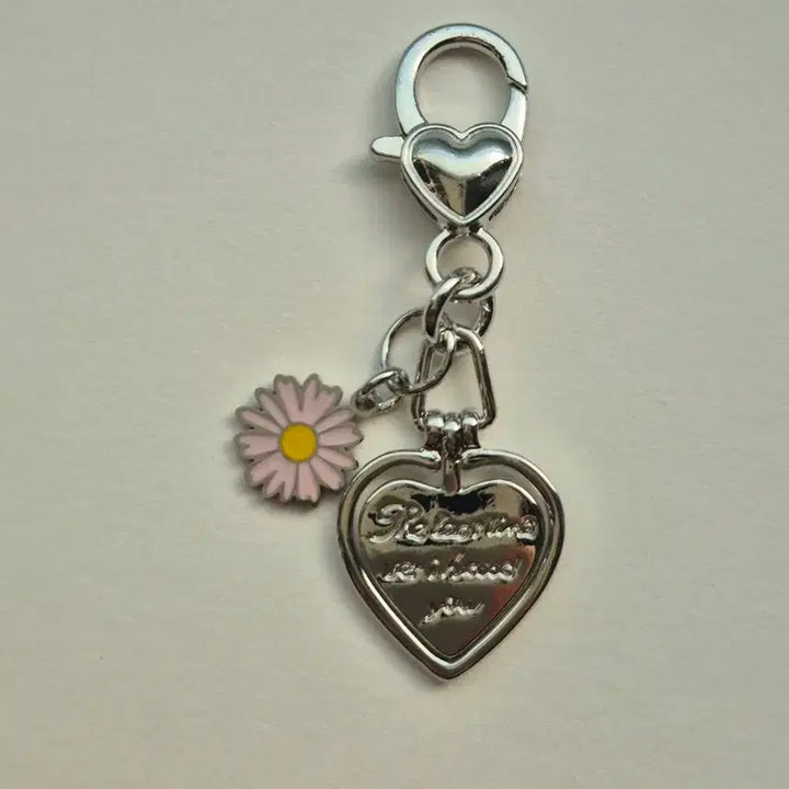[BUNJANG] Heart Flower Bag/Key Ring / 귀여운 하트 꽃 키링 / 가방 키링 / 데일리 키링
