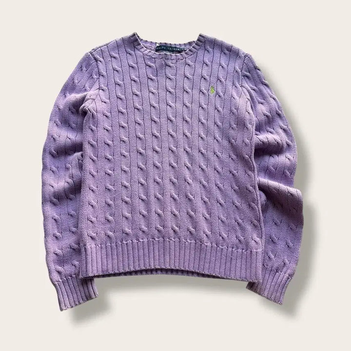 [SOLD OUT] 폴로랄프로렌 케이블 연보라 니트