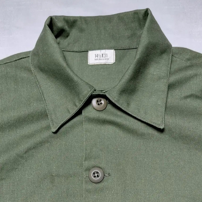 [BUNJANG] Remake OG-507 Utility Shirt with Fair Isle Knit Sleeves / [Remake] 80&