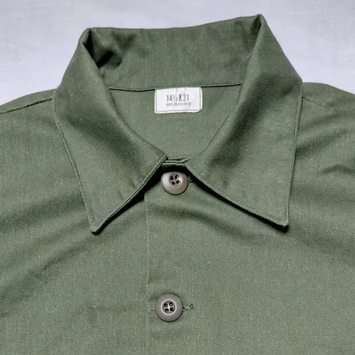 [BUNJANG] Remake OG-507 Utility Shirt with Fair Isle Knit Sleeves / [Remake] 80&