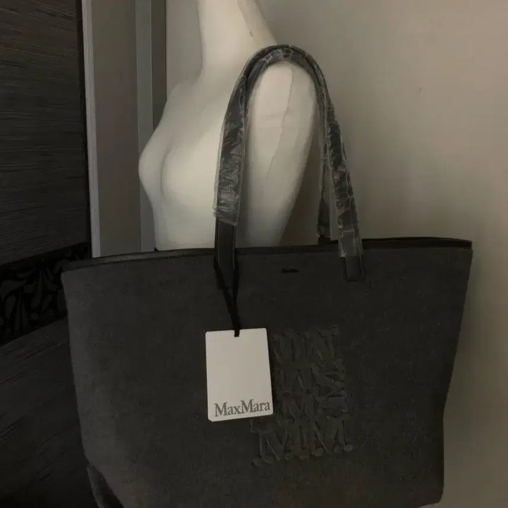[BUNJANG] Max Mara Embossed Logo Felt Shopper Bag with Pouch / 막스마라 숄더백