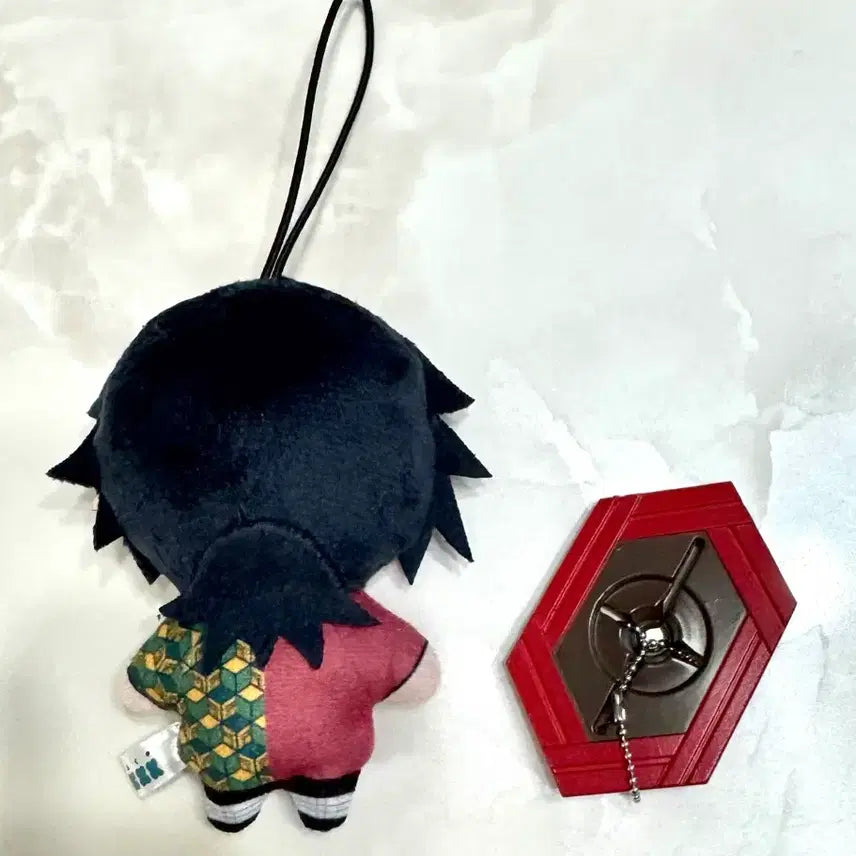 [BUNJANG] Demon Slayer Giyu Plush Doll + Guard Keyring / 귀멸의 칼날 기유 봉제인형 + 코등이 키링
