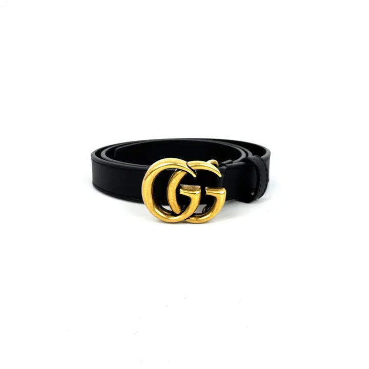 [BUNJANG] Gucci GG Marmont Double G Black Gold Hardware Women&