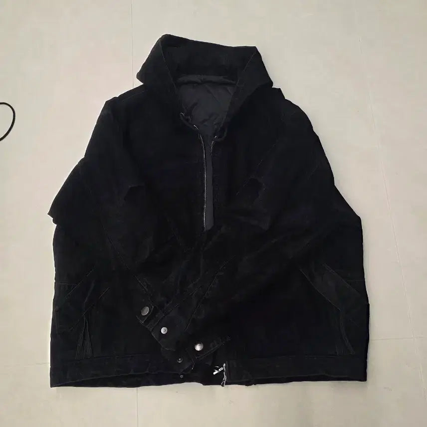 [BUNJANG] Solid Homme Velvet Denim Padded Jacket / 솔리드옴므 벨벳 데님 패딩 48