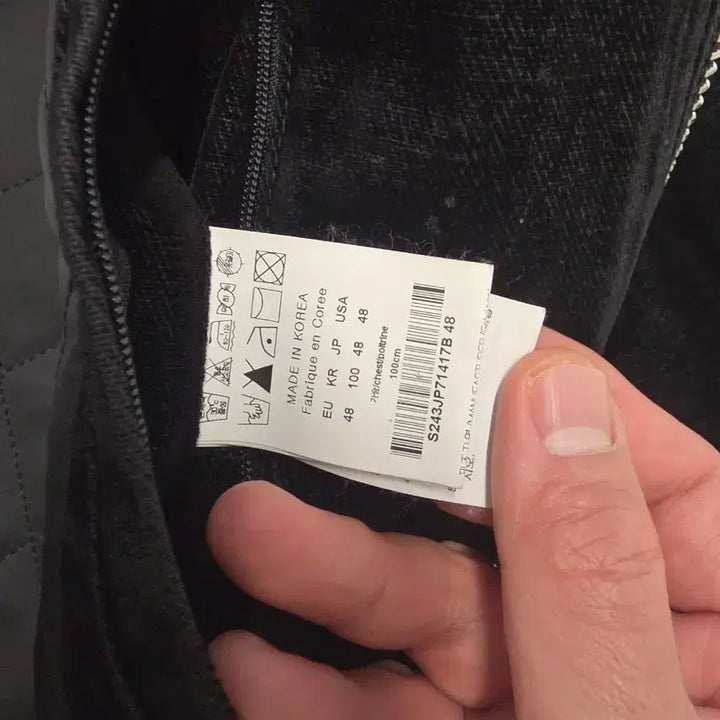 [BUNJANG] Solid Homme Velvet Denim Padded Jacket / 솔리드옴므 벨벳 데님 패딩 48