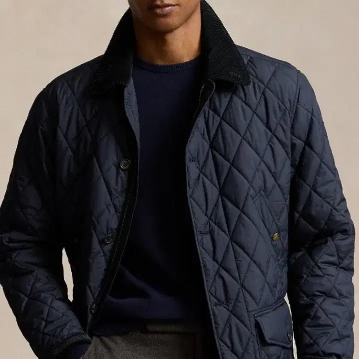 [BUNJANG] Polo Quilted Car Coat L / 폴로 퀼트 카 코트 L